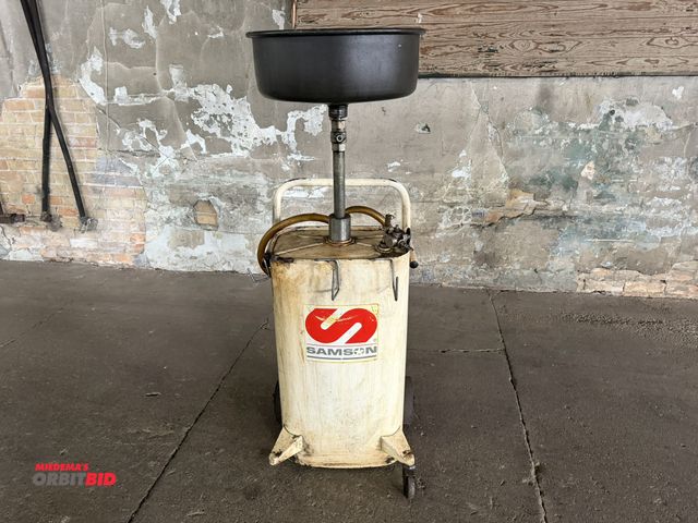 Lot 1-1125 - (1) Sampson under hoist drain pan with approx. 10 gallon capacity container.