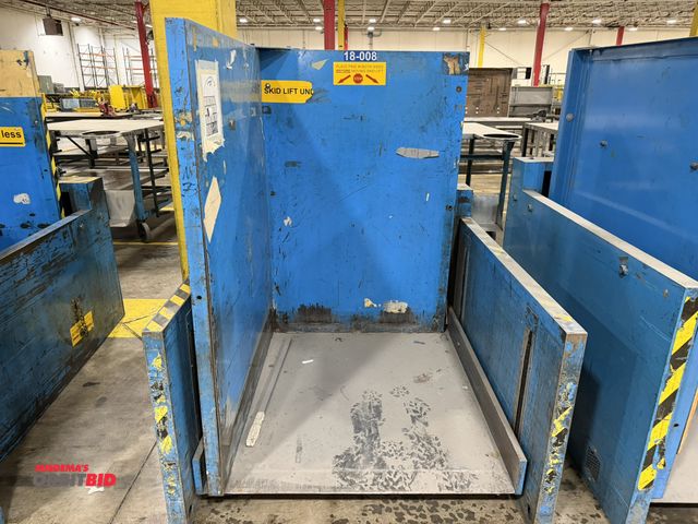Lot 1-5168 - (1) Lift Products, Inc., 110V, 1000 lb. capacity skid lift with hand held pendant.