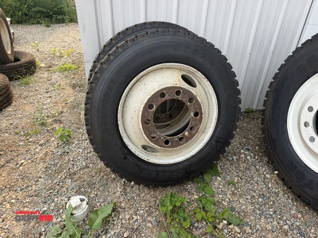 Lot 1-18251 - (2) new Sailun 25570R225 tires with rims.