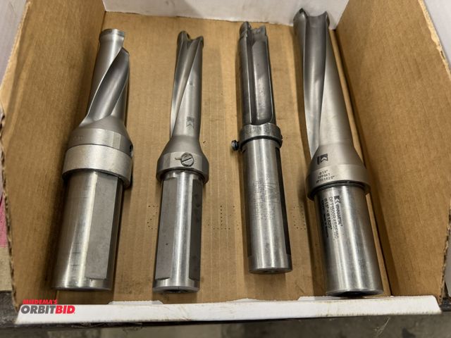 Lot 1-1714 - Lot of (4) indexable drills, includes Kennametal DFT1500R4SSF150, 0.15" to 1.625", and Kennametal .2...