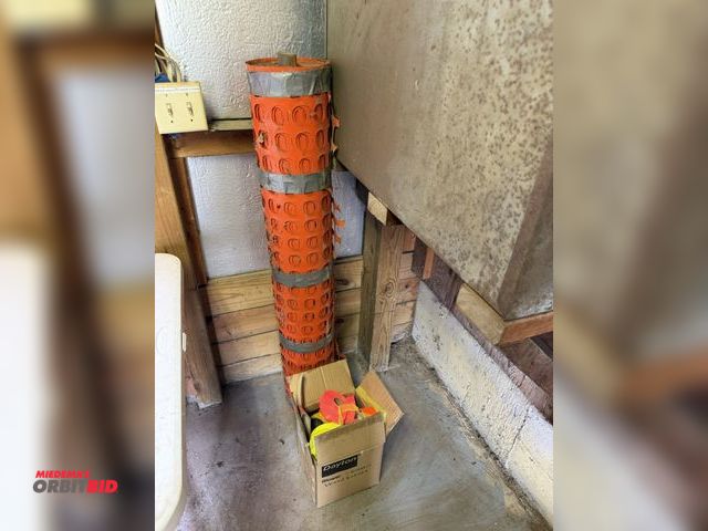 Lot 1-12140 - (1) 48" roll of orange fence, includes different types of marking tape.