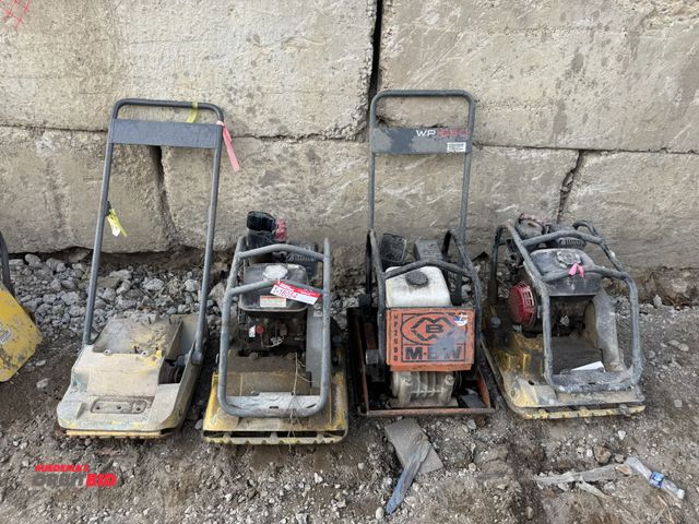 Lot 1-16054 - Lot of (4) gas powered plate compactors, includes MBW, Just Plate attachment, all are for parts or r...