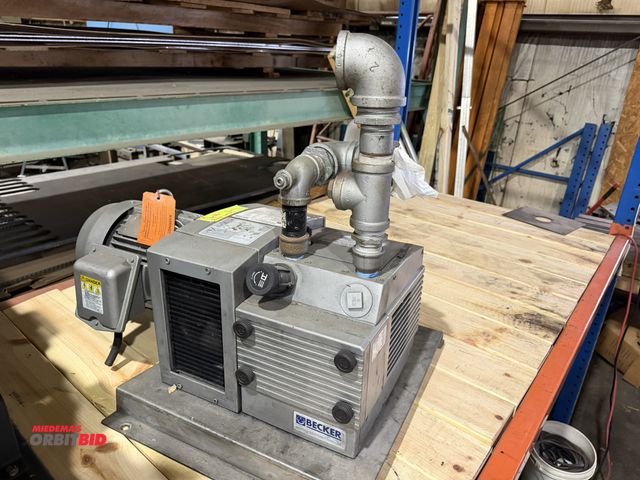 Lot 1-18692 - (1) Becker air pump with a Toshiba 220/460V, 1755 RPM, electric motor, working condition unknown.