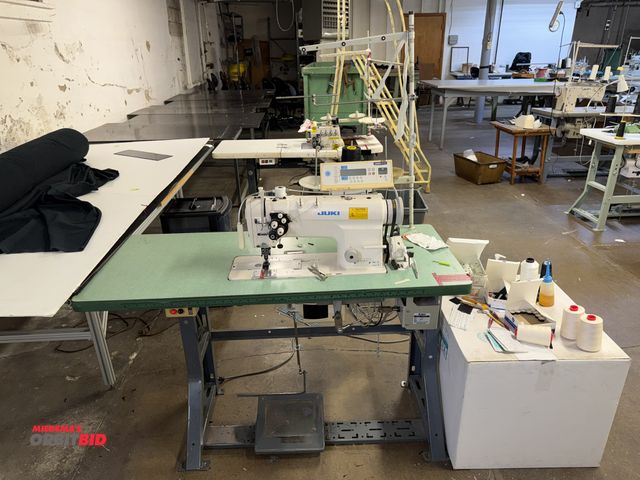 Lot 1-4736 - (1) Juki LH-3178-7, 2-needle sewing machine with power table, 3 phase, Juki CP-160 display, Mfg. #LM...