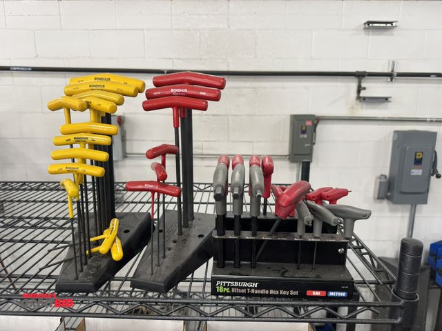 Lot 1-2393 - (3) partial sets of T-handle hex keys, metric and standard.