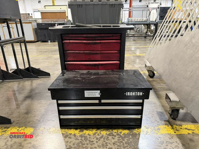 Lot 1-5154 - (1) top portion of an Ironton 30", 4-drawer tool cart (cart not included), includes keys, (1) Rubber...