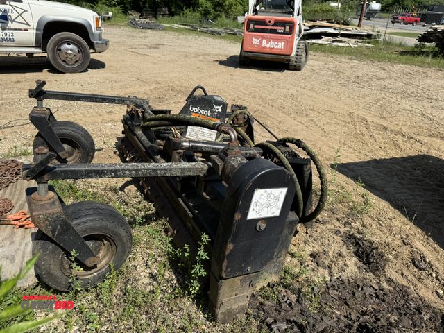 Lot 1-14324 - (1) Bobcat 72" hydraulic power rake, quick attach, skid steer mount, S/N 925100544, condition unknow...