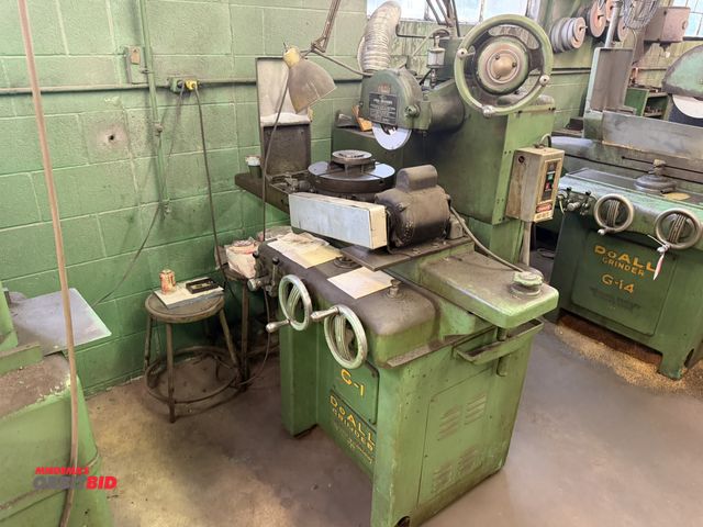 Lot 1-18529 - (1) DoAll, model G1, 7" surface grinder with a Troyke Manufacturing 12" diameter T-slot rotary table...
