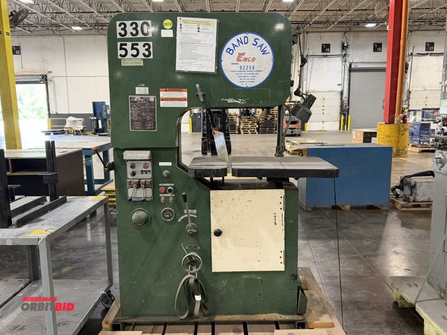 Lot 1-5403 - (1) Enco, model 92256, industrial band saw, 220V, 3 phase, 2 HP electric motor, onboard electric bla...