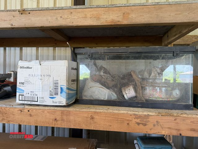 Lot 1-8468 - (1) glass aquarium, 24" x 12" deep x approx. 12" tall, includes accessories, and assorted Dura Pump ...