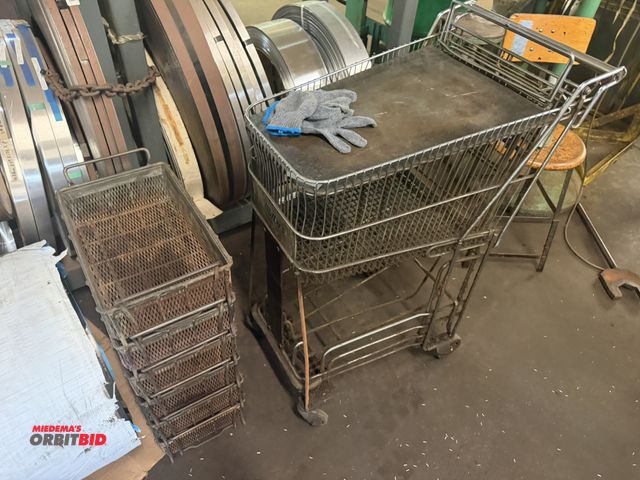 Lot 1-18690 - (1) cart with (6) wire baskets.