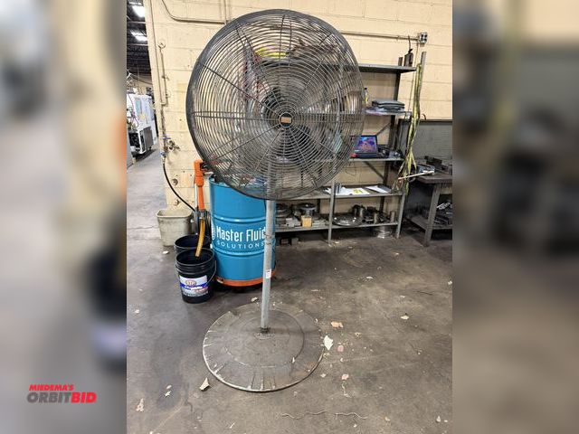 Lot 1-12434 - (1) Dayton free-standing, adjustable height shop floor fan with a 30" cage, 115V, single phase, 1/2 ...