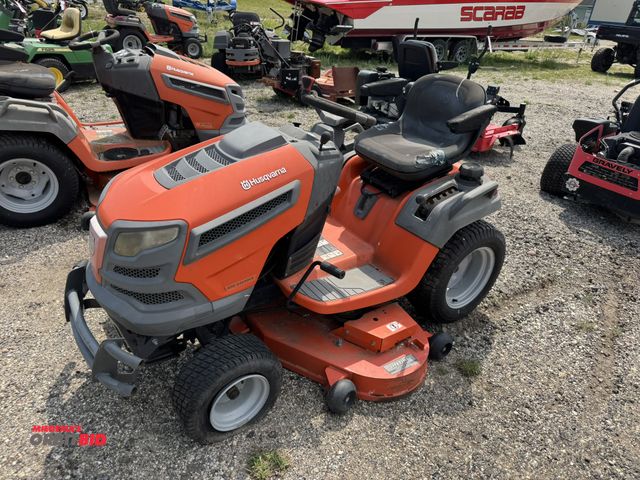 Lot 1-6534 - (1) Husqvarna GTH24V52LS riding mower, 52" deck, Kawasaki 24 HP motor, S/N 111512A005104, for parts ...