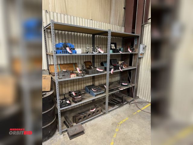 Lot 1-15120 - Lot of (2) light duty shelving units, each measures 48.5" width x 24.5" depth x 84" height, does not...