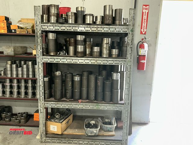 Lot 1-19211 - (1) 48" width x 72" height x 25" depth custom made shelving unit with assorted rollform spacers, and...