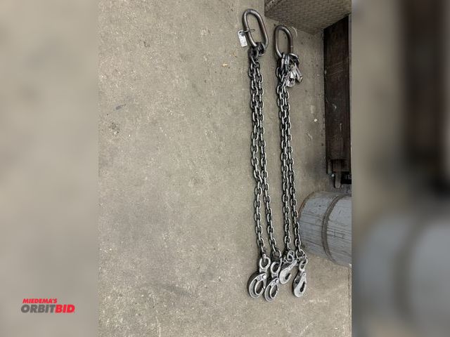 Lot 1-15440 - Lot of (2) 2 pt. lift chains, 1/2", grade 8, 6' 1"  reach.