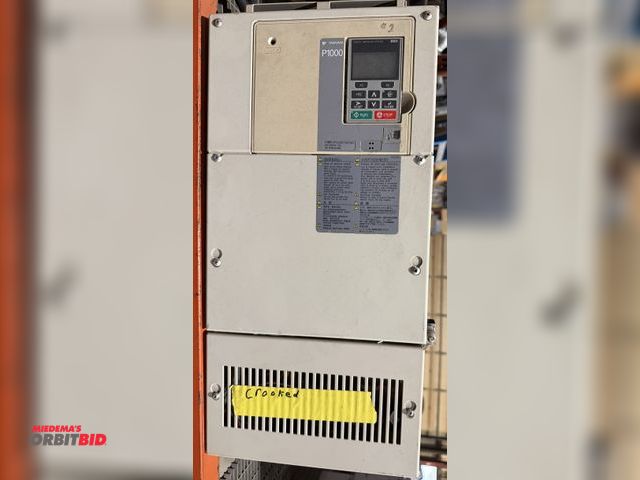 Lot 1-18572 - (1) Yaskawa, model P1000, variable speed drive with 10" width x 20" height x 10" depth enclosure, mo...