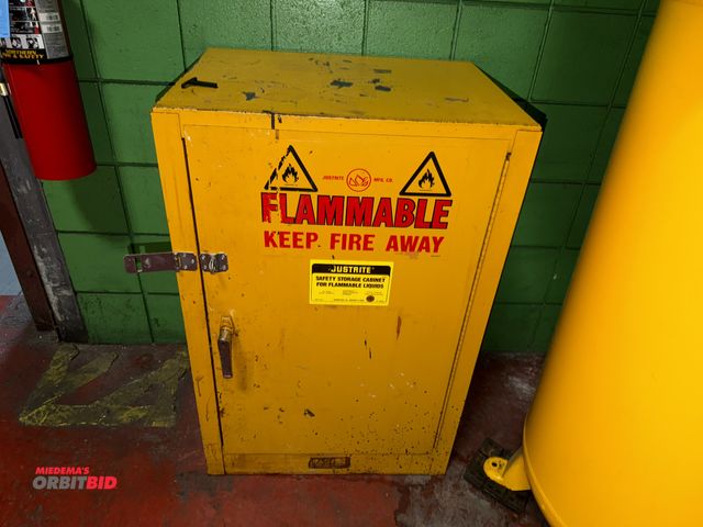 Lot 1-18729 - (1) Just-Rite flammable storage cabinet, 12 gallon capacity, 23 1/4" wide x 18" deep x 35.5" tall.