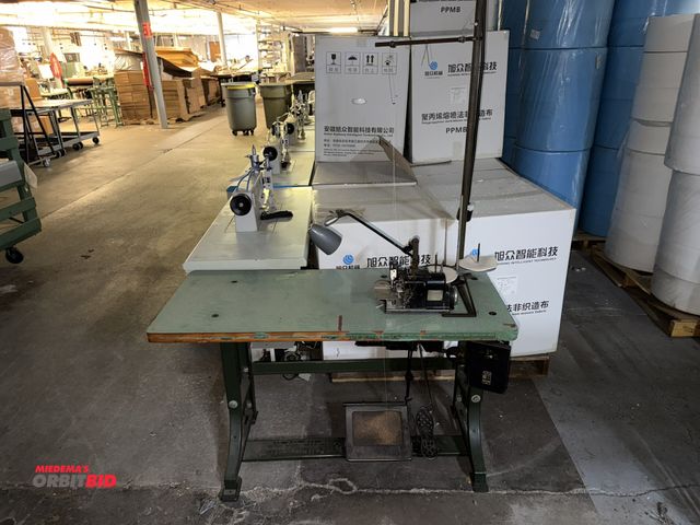 Lot 1-4802 - (1) Merrow industrial sewing machine, Style #A-3DW-1, S/N 61754, power table, approx. 48" x 20" deep...
