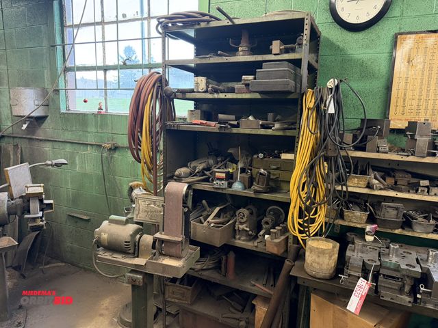 Lot 1-18524 - (1) 36" width x 87" height x 18" depth steel shelving unit with 9 shelves, and contents including va...