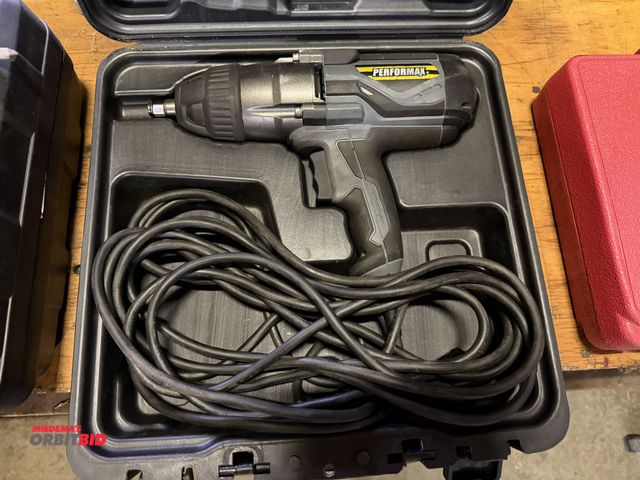 Lot 1-18511 - (1) Performax, model #241-9891, 120V, single phase, 1/2" impact wrench (2600 RPM/2700 BPM), with pla...
