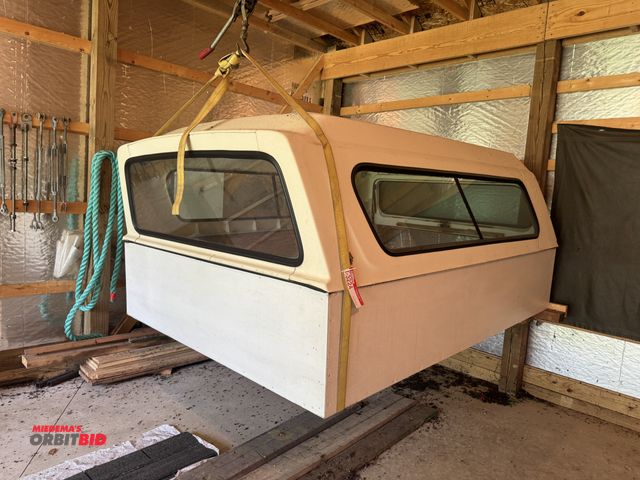 Lot 1-3224 - (1) Ford long box fiberglass cap off, late 70's Ford pickup. Buyer responsible for load out, will ne...