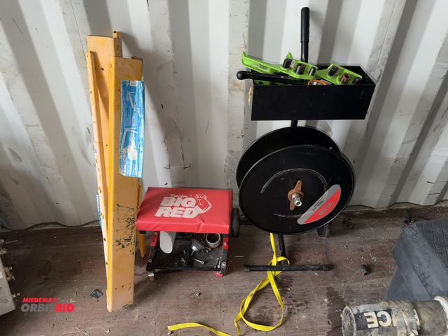 Lot 1-18768 - (1) nylon type portable banding dispenser with tensioners, scissors, and clips, (1) Big Red mechanic...