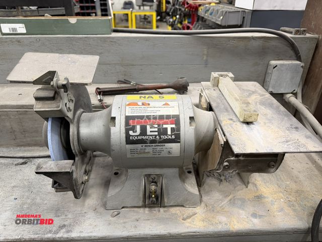 Lot 1-15238 - (1) Jet 8" bench grinder, single phase, model JBG-8A, 1 HP, 115V.