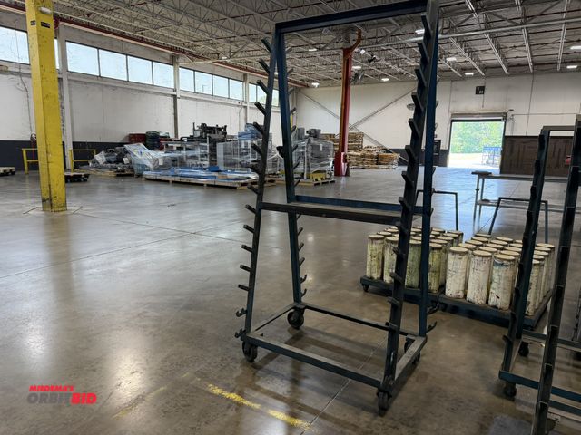 Lot 1-5145 - (1) approx. 43" width x 82" height x 30" depth custom fabricated, heavy duty steel A-frame cantileve...