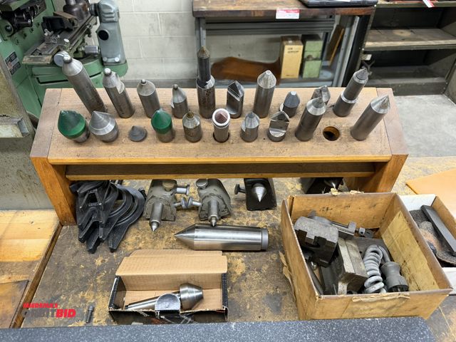 Lot 1-1801 - Large lot of assorted live centers, (4) live center tool holders, and more.