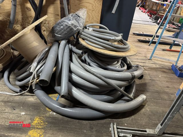 Lot 1-4291 - Large lot of assorted Liquid Tight pipe, includes various sizes up to 6", cut pieces, and more.