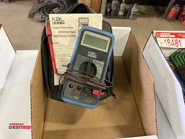 Lot 1-18484 - (1) Kal Equip #2204, digital multimeter with case.