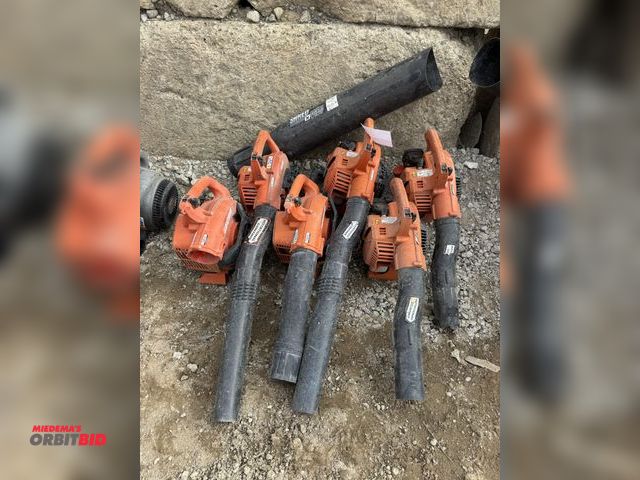 Lot 1-16061 - Lot of (6) Echo ES-250 gas powered blowers, all for parts or repair, and Shred &amp; Vac attachment ...