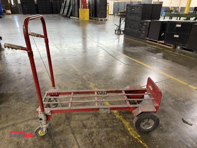 Lot 1-5328 - (1) 2-wheel dolly with 10" diameter solid wheels, can be used in upright or lay down position.