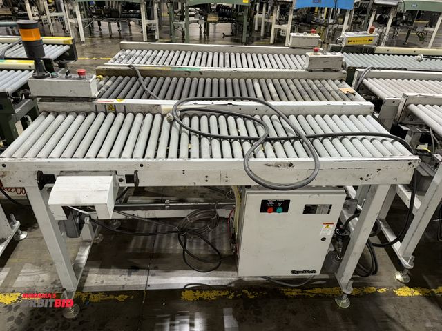 Lot 1-5300 - Set of (3) 15" width x 5' length powered conveyor sections with 3/4 HP, 3-phase electric motors, all...