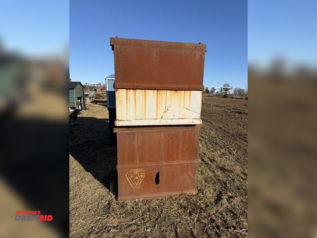 Lot 1-2915 - Lot of (2) stackable steel bins, approx. 41" x 48" x 40".