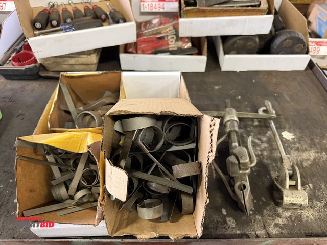 Lot 1-18501 - (1) Band-It banding tool with bands and hand tools.