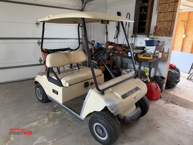 Lot 1-19223 - Club Car Electric Golf Cart S/N AQ0231-176058, includes power drive Club Car battery charger, canopy...