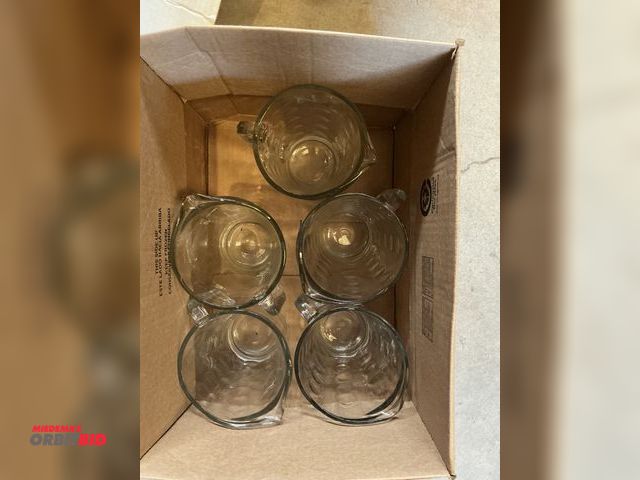 Lot 1-18348 - 5 Glass Pitchers