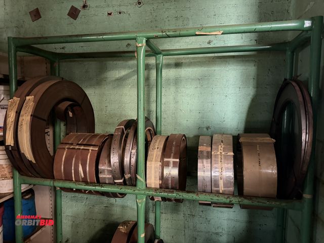 Lot 1-18670 - (1) 6' width x 84" height x 20" depth steel rack with contents of various rolls of cold roll steel, ...