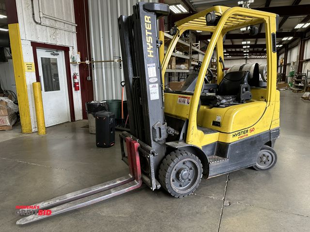 Lot 1-19520 - (1) Hyster, model S50FT, LP powered forklift, S/N F187V03220C, with 11030 hours on meter, 4700 lb. m...
