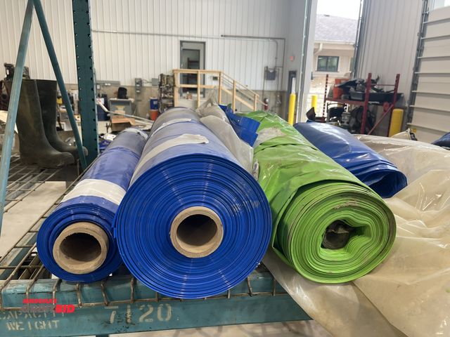 Lot 1-18850 - (3) assorted plastic rolls for concrete, (1) is approx. 45' wide x 11", all partial rolls.
