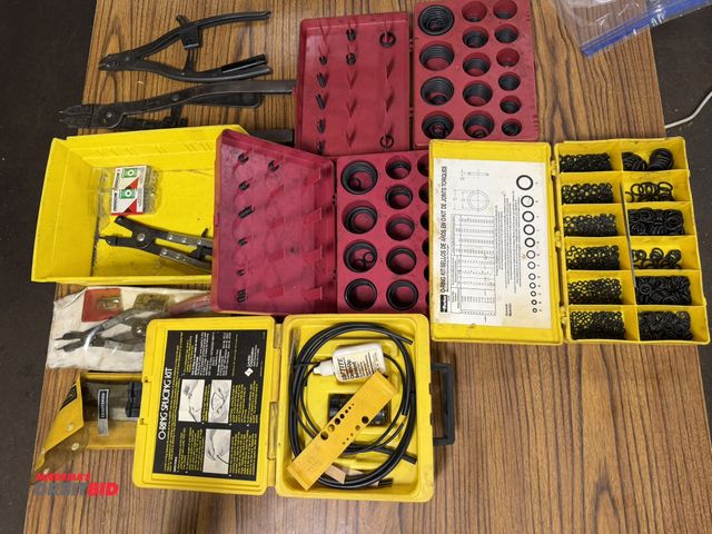 Lot 1-11068 - Lot of assorted items, including various snap ring pliers, (1) set of Sears Craftsman 3/8"-7/16" and...