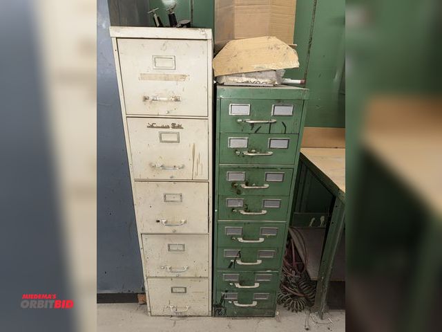 Lot 1-17209 - (1) 15" width x 52" height x 28" depth 8-drawer card filer, and (1) 15" x 52" height x 28" depth 4-d...