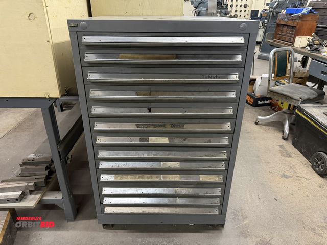 Lot 1-1060 - (1) Vidmar 30" width x 44-1/2" height x 28" depth 13-drawer tooling cabinet, contents not included. ...