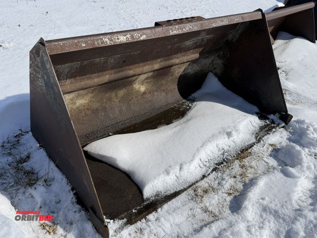 Lot 1-11559 - (1) 60" utility skid steer bucket with welded on cutting edge, S/N 715097001.