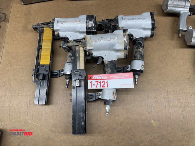 Lot 1-7121 - (3) Pneutools Pneumatic Staplers