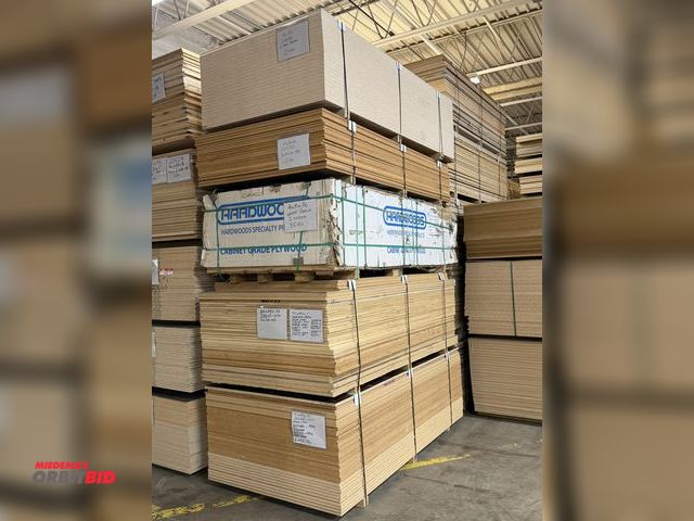 Lot 1-17669 - (5) bundles of assorted 4 x 8 sheets of wood, various species and thicknesses, quantity and species ...