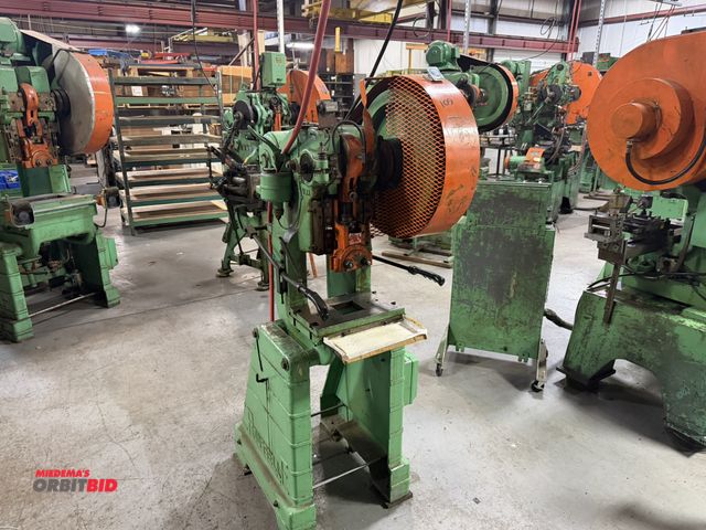 Lot 1-18519 - (1) Rousselle, model 1A, 10-ton OBI press, 3/4 HP, 230/460V, 3 phase electric motor, 2" stroke, 6 1/...