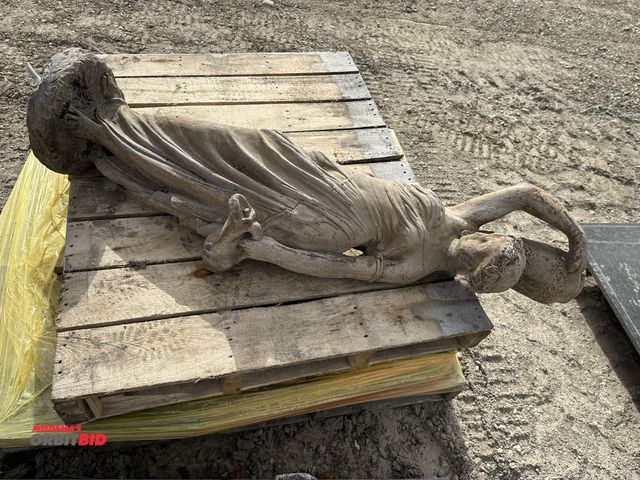 Lot 1-15860 - (1) concrete fountain statue, approx. 50" tall.